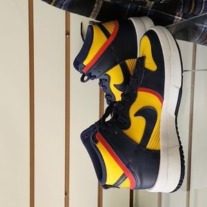 WMNS Nike Dunk High Up Rebel Michigan Yellow Navy Blue DH3718-701 Women’s 7.5